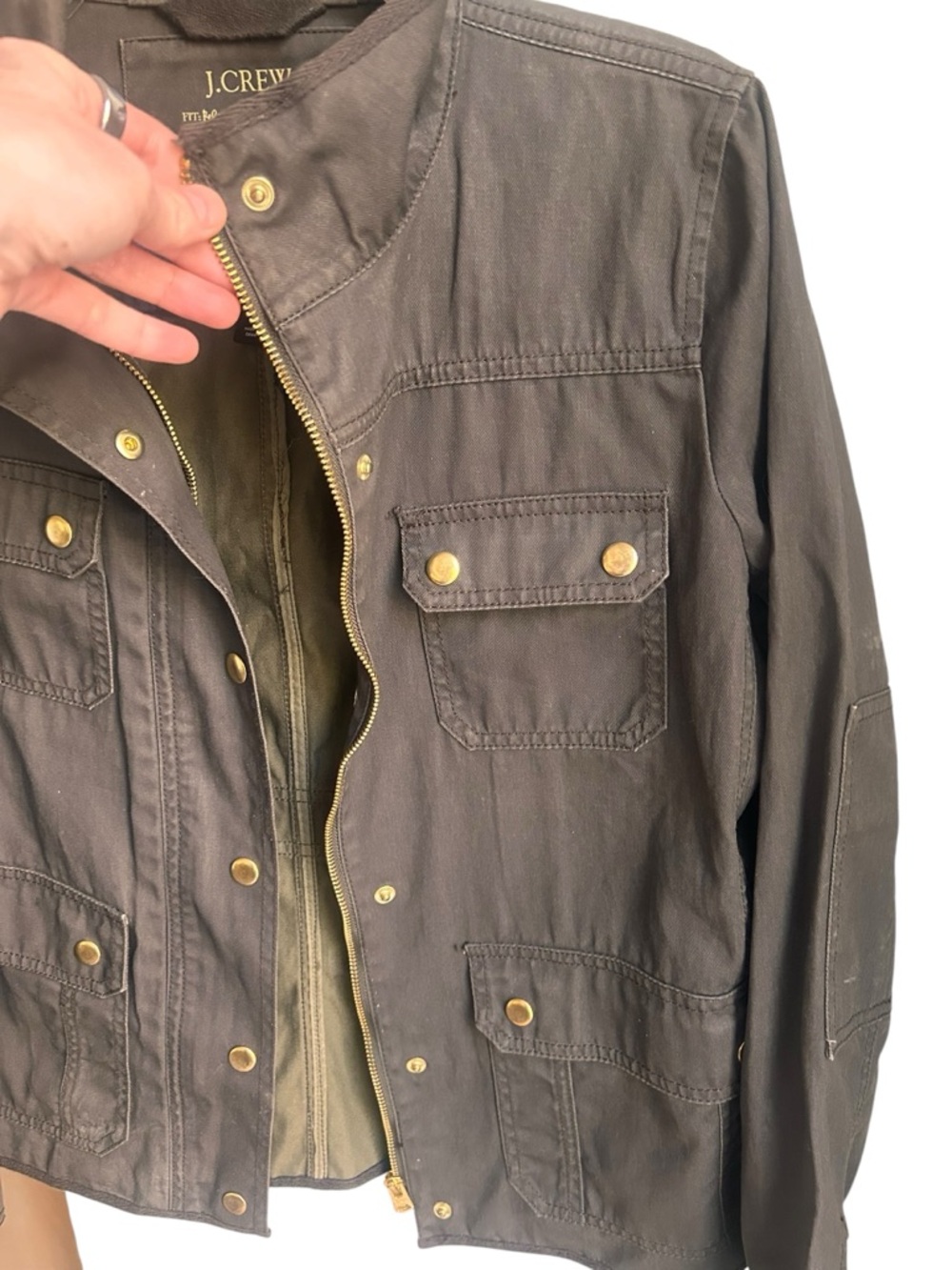 J. Crew relaxed fit field jacket brown Size Small - Picture 5 of 10